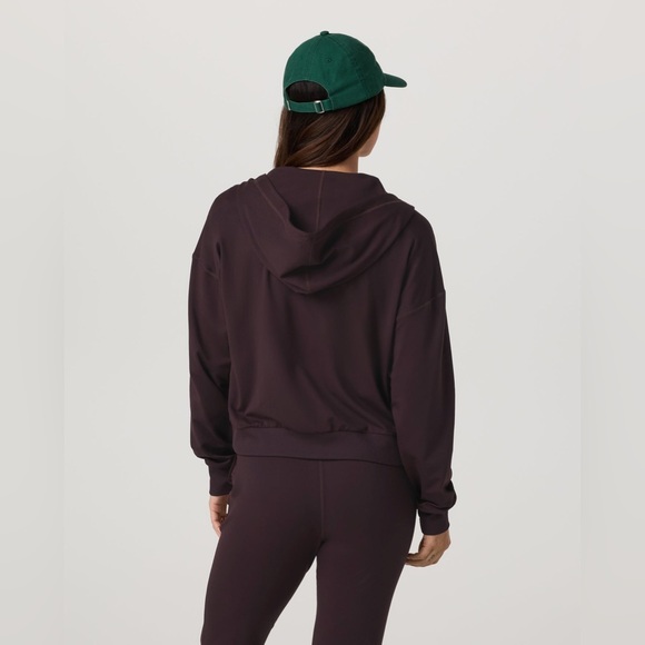 VUORI Halo Modern Full Zip Hoodie in Raisin S - Picture 3 of 7